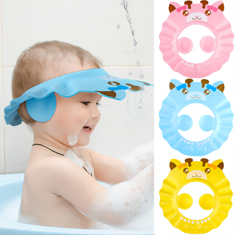 Säädettävä pehmeä vauvan uima -shampoo suihku suojattu hattu Eva Kids Ear Shower Cap Baby Shower Cap -sarja taaperolle